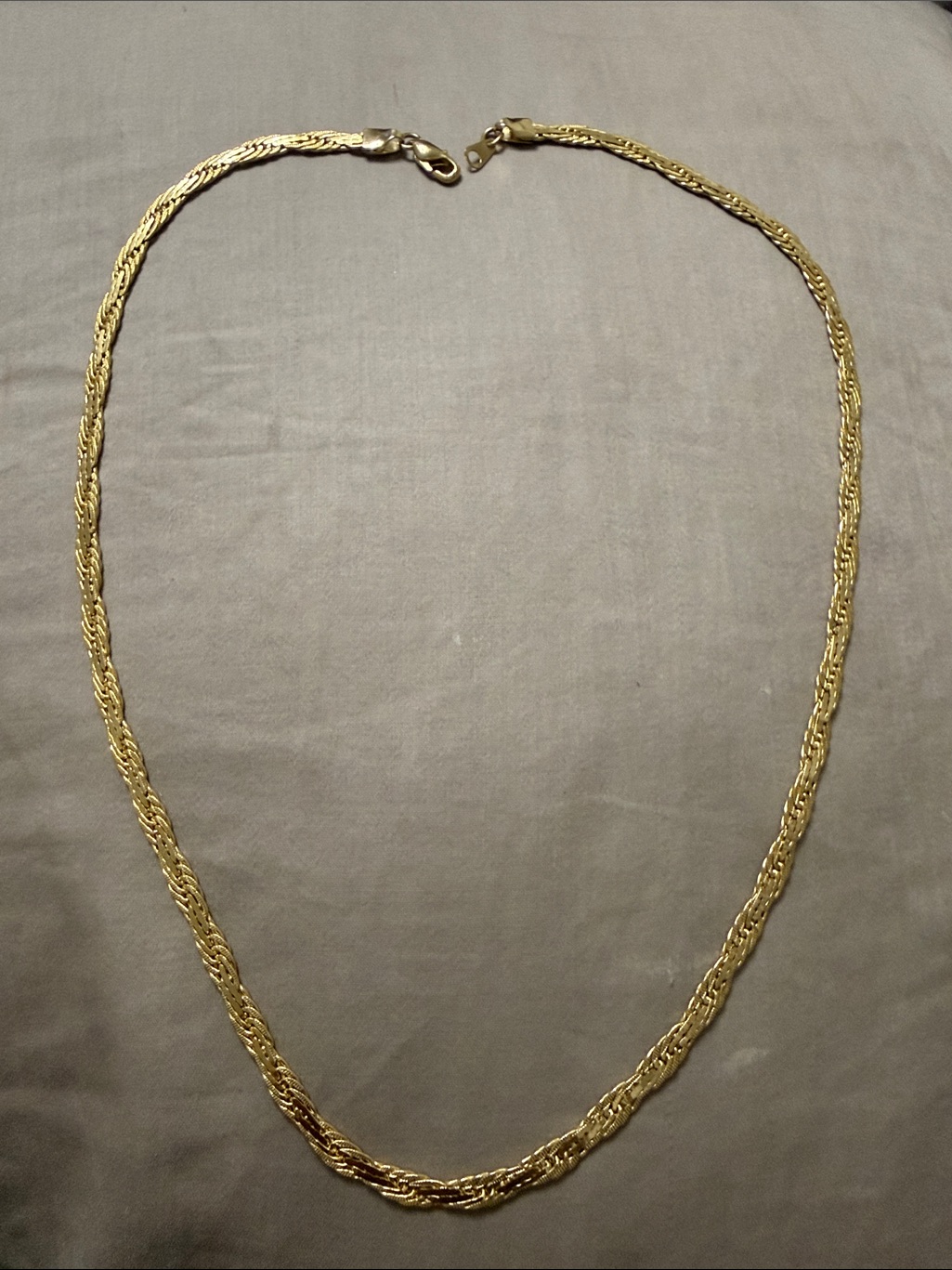 Classic Gold Rope Chain Necklace For Women